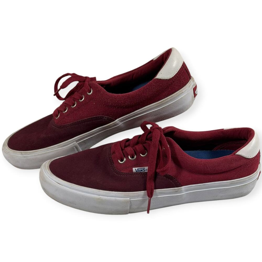 Vans Old Skool Suede Sneakers Mens 10.5, Burgundy, Grunge, Retro